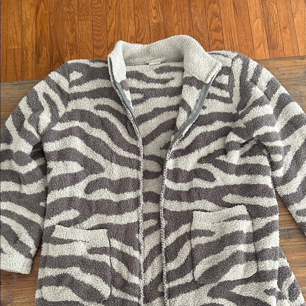 Zebra Print Teddy Jacket